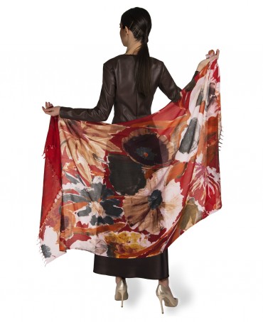 Палантин Женский W40-LA.PEINTURE/ROUGE